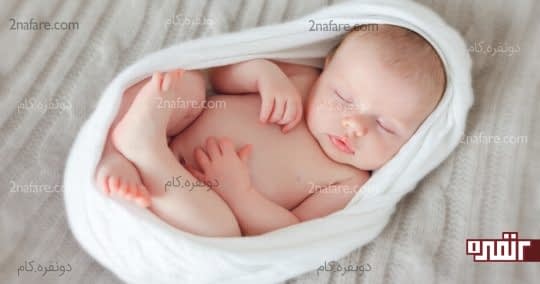 خواب آرام نوزاد بعد از حمام