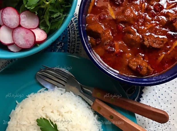 طرز تهیه خورشت خلال مرحله به مرحله خورشت خلال
