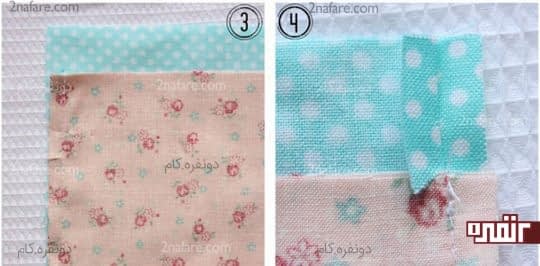 دوختن پارچه ی آستری و رویه به هم