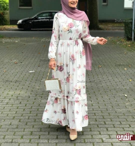 ست شال و پیراهن چین دار