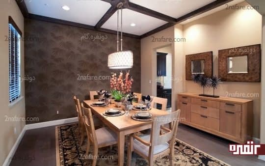 نصب لوستر بالای میز غذاخوری