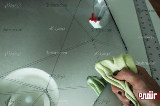 پاک کردن خطوط اضافی با شیشه پاک کن