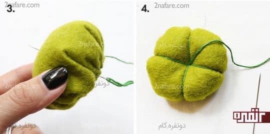 پرکردن داخل دایره ی نمدی با الیاف