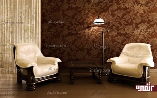 کاغذ دیواری شیک و زیبا برای اتاق نشیمن