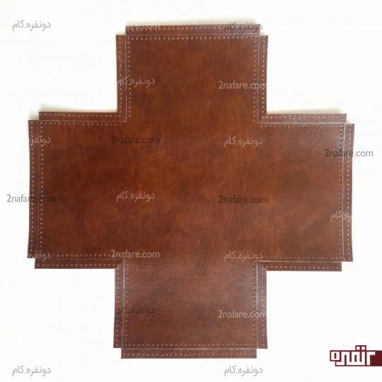 ایجاد دو ردیف سوراخ دورتا دور چرم