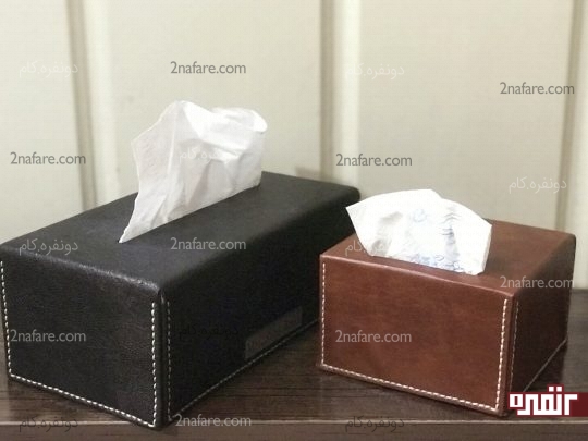 جعبه دستمال کاغذی چرمی در رنگ های و سایزهای مختلف