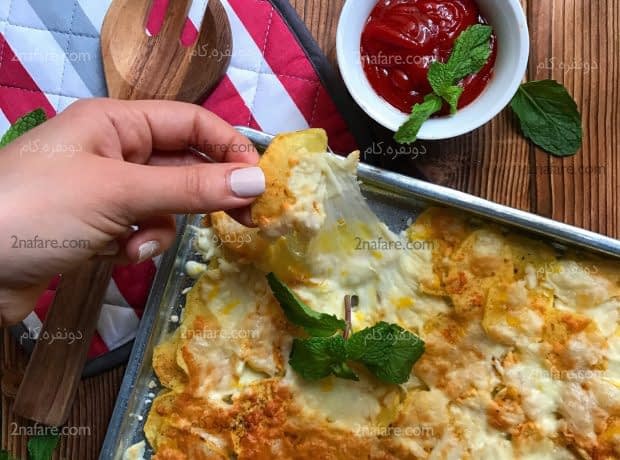 طرز تهیه چیپس و پنیر مرحله به مرحله چیپس و پنیر