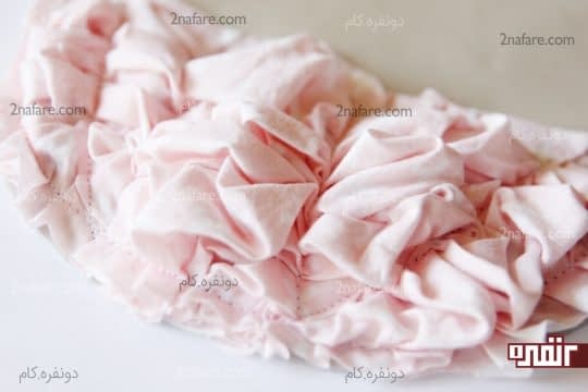 دوختن قسمت داخلی پارچه روی چرم