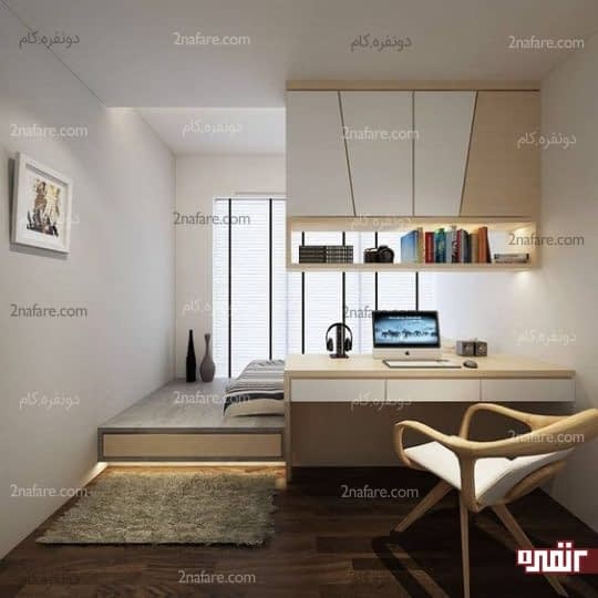 اتاق خواب با دکوراسیون ساده و بسیار جذاب