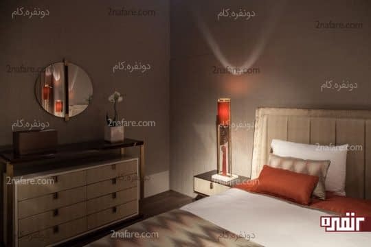 استفاده از رنگ خنثی برای اتاق خواب و رنگی شاد برای اکسسوری ها