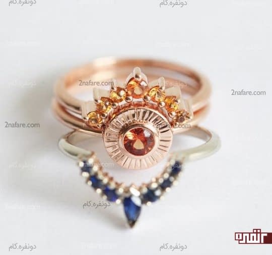 ترکیب رنگ خاص و جذاب حلقه نامزدی