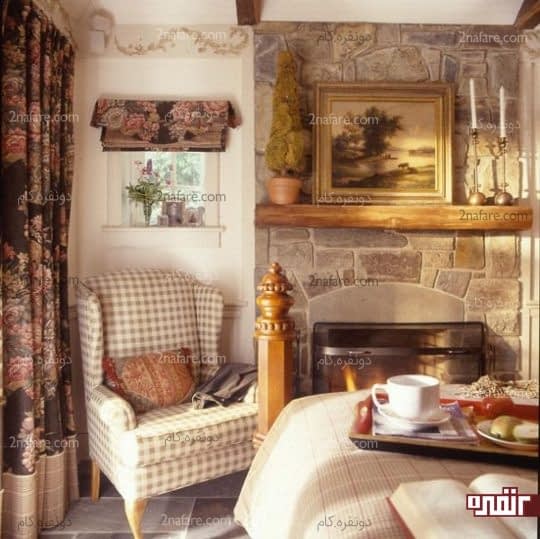 خانه ای به سبک انگلیسی با شومینه ای زیبا و دلنشین