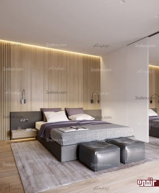 دیوار چوبی روشن