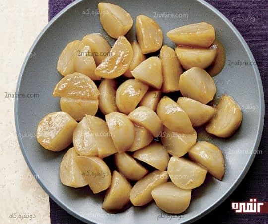 شلغم پخته و مزه دار شده با عسل برای سرماخوردگی