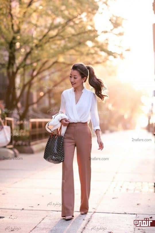 استفاده از یقه هفتی تکنیک پرکاربرد برای کوتاه قد ها