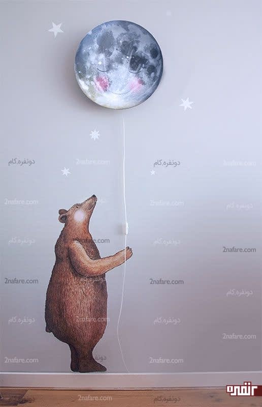 طراحی زیبا روی دیوار اتاق کودک