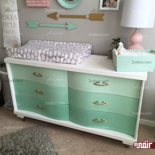 فضای تعویض پوشک در اتاق نوزاد
