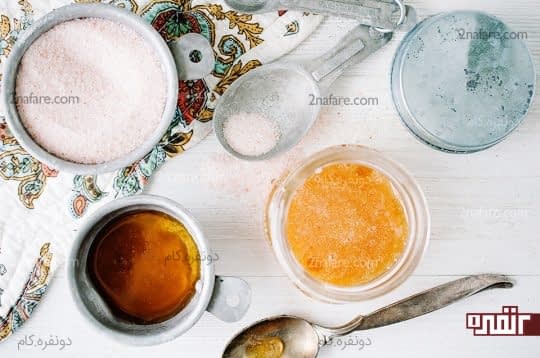 ماسک عسل و نمک دریا