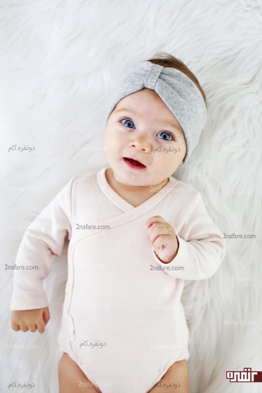 هدبند نوزادی پارچه ای زیبا و ساده