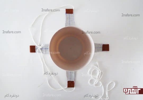 وصل کردن نخ ضخیم به آویز چرمی