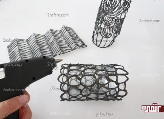 چسباندن روکش های گلدان به دور شیشه ها