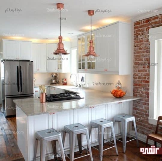 کابینتهای جادار و سفید در آشپزخانه های کوچک