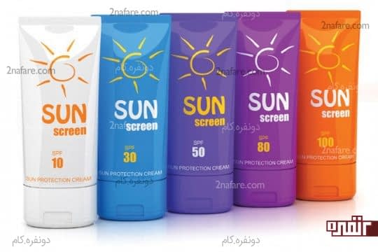 به SPF ضدآفتاب توجه کنید