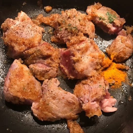 تفت دادن گوشت