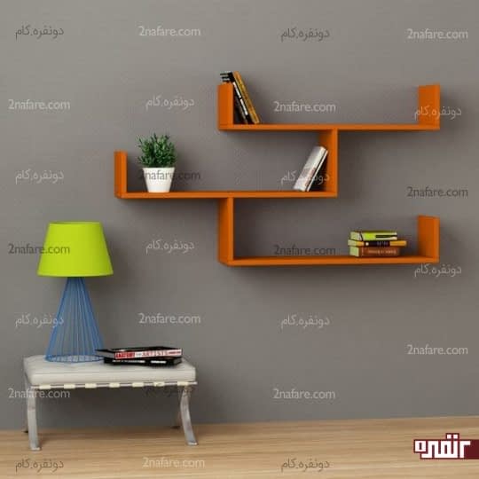 جذابیت بیشتر دیوارها با شلف و قفسه های چوبی