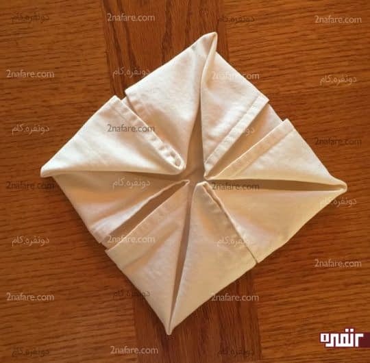 جمع کردن هر چهار گوشه به داخل