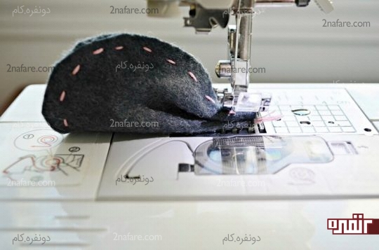 آموزش دوخت پاپوش فانتزی با طرح موش نماد سال ۱۳۹۹ 10 دوخت قسمت پایینی گوش