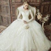 لباس عروس آستین بلند