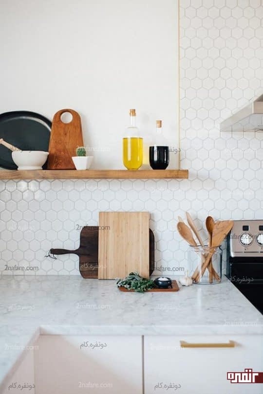 کاشی های شش ضلعی زیبا برای آشپزخانه های مدرن