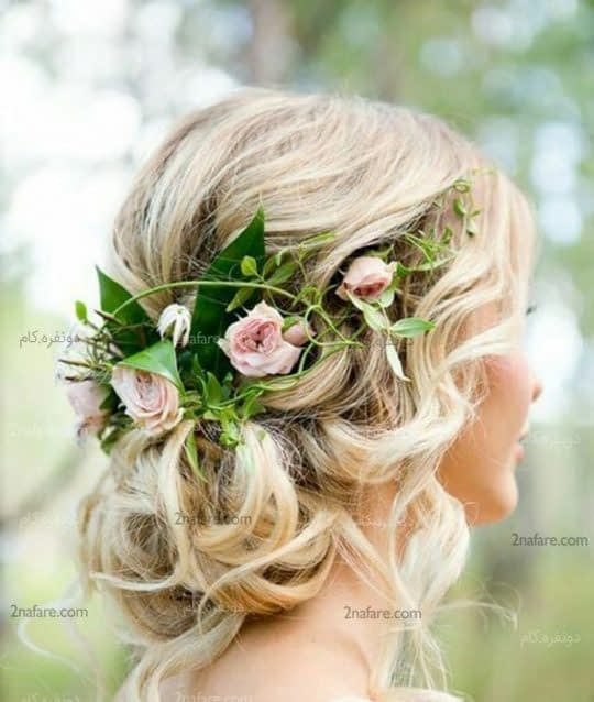 گل سر طبیعی برای شینیون