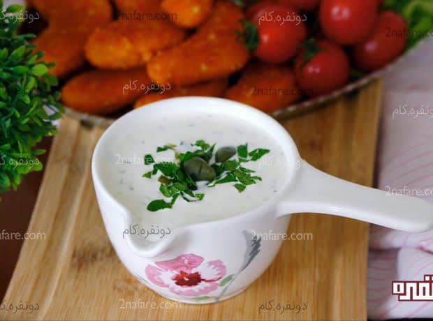 طرز تهیه سس تارتار مرحله معروف به مرحله سس تارتار