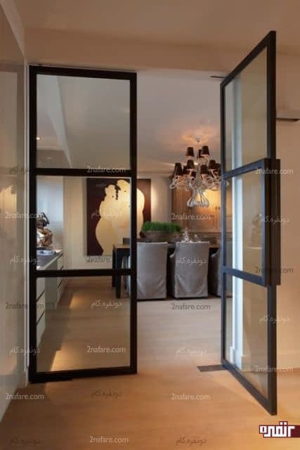 درب های شیشه ای مدرن در خانه های مدرن