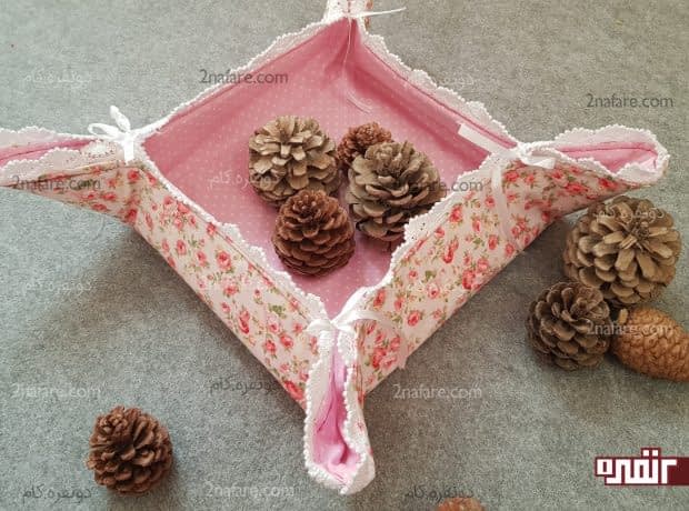 آموزش دوخت سبد نان پارچه ای مرحله به مرحله سبد نان