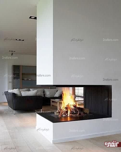 شومینه با طرحی خاص و جذاب