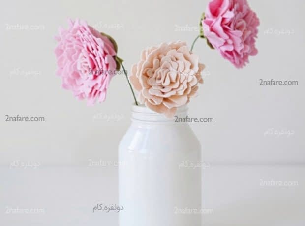 آموزش ساخت گل صدتومنی با نمد