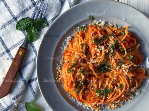طرز تهیه پاستا با سس گوجه فرنگی مرحله به مرحله پاستا با سس گوجه فرنگی