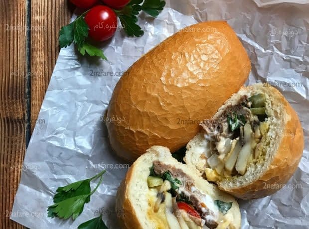 طرز تهیه ساندویچ زبان مرحله به مرحله ساندویچ زبان