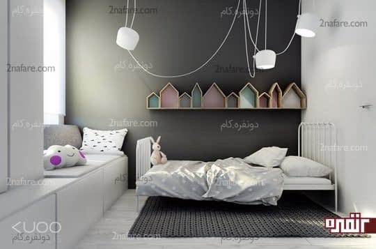 اتاق خواب کودکانه با طراحی خنثی