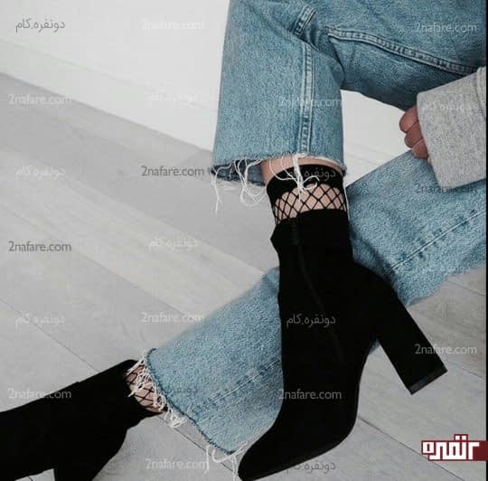 جوراب لانه زنبوری با نیم بوت