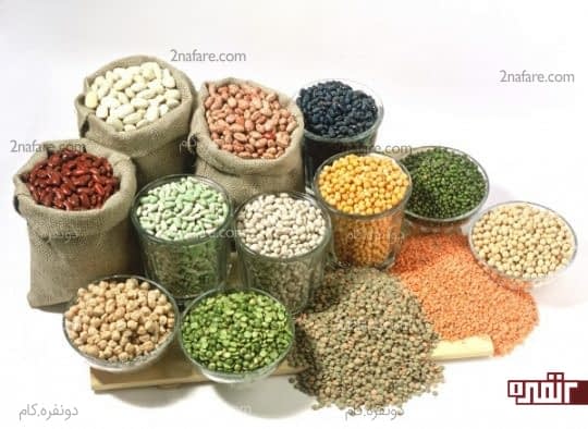 حبوبات و غلات سرشار از روی