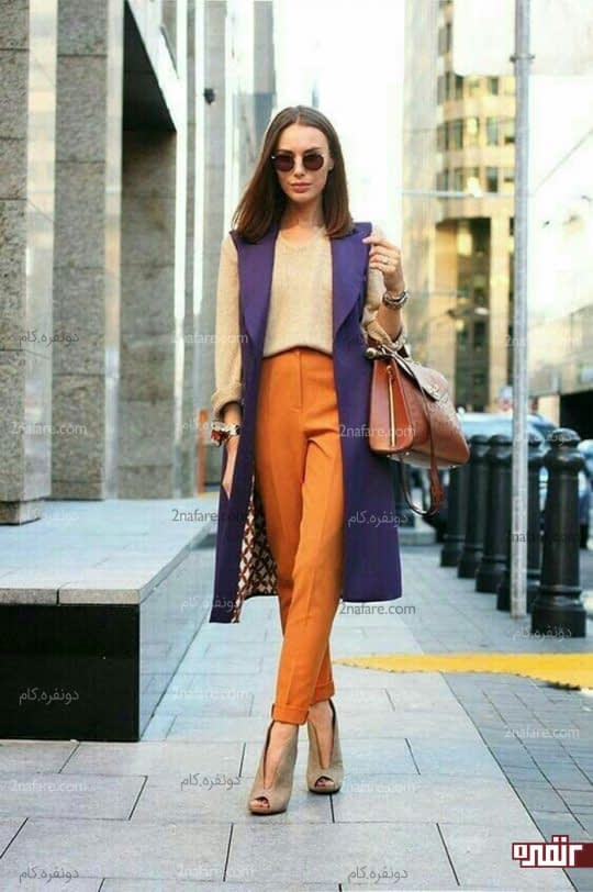 رنگ سال بنفش و نارنجی