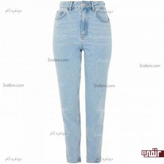 شلوار فاق بلند با دم پای تنگ برای اندام مستطیل