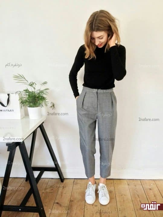 شلوار پارچه ای پیلی دار