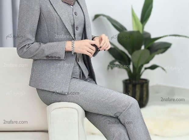 مدل های شیک کت و شلوار زنانه برای مراسم خواستگاری طرح خاص کت و شلوار زنونه و شومیز زیر برای خواستگاری