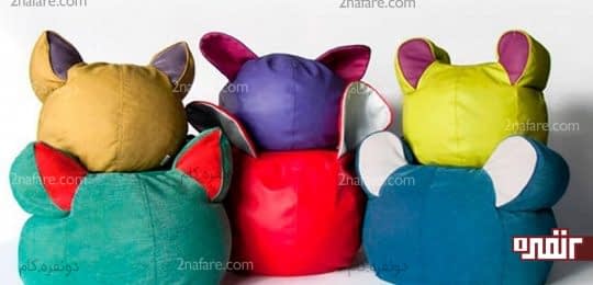 پاف های متنوع با طرح حیوانات