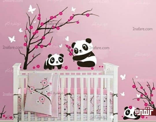پانداهای خوشگل برای تزیین دیوارهای اتاق کودک